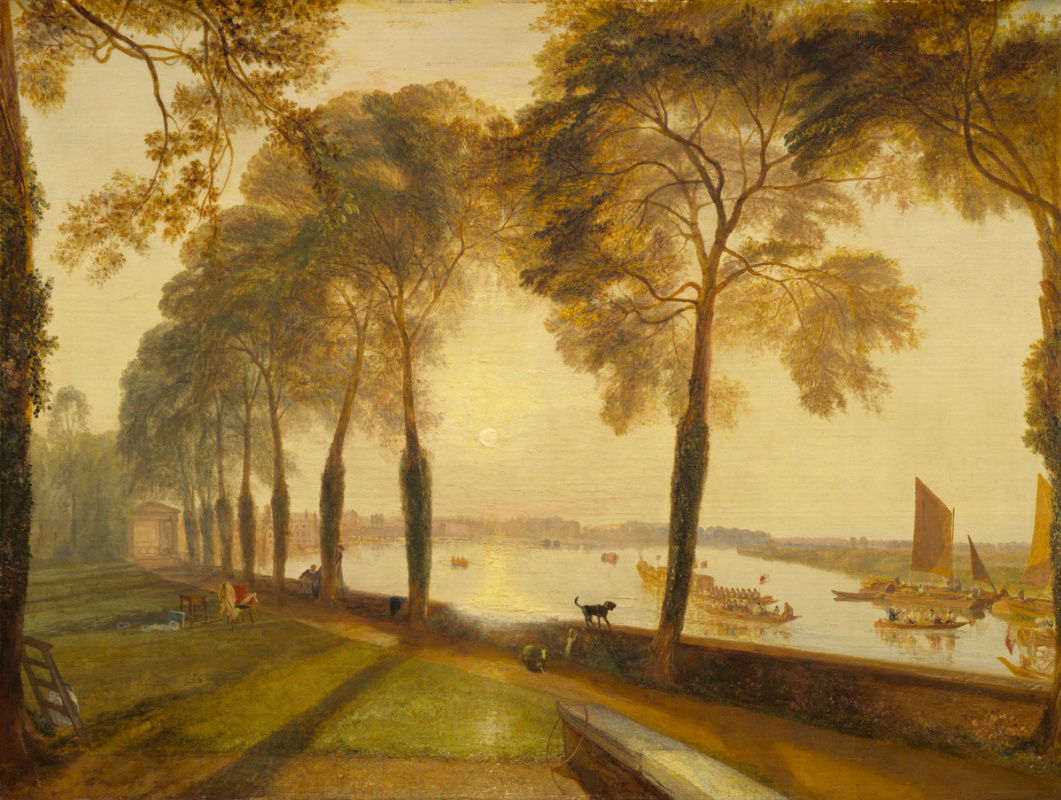 Joseph Mallord William Turner. Mortlake terrace, the estate of William Moffatt, Esquire. Summer evening