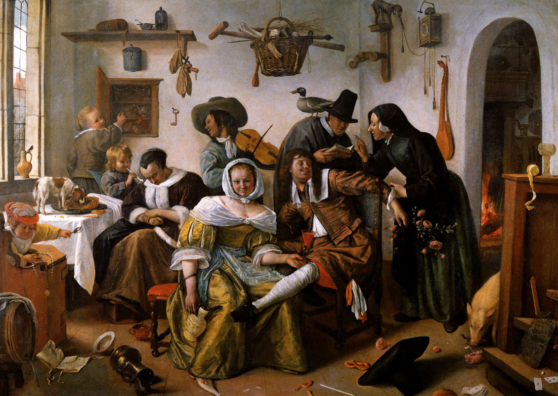 Jan Steen. Frustrated farm (Kawardak)