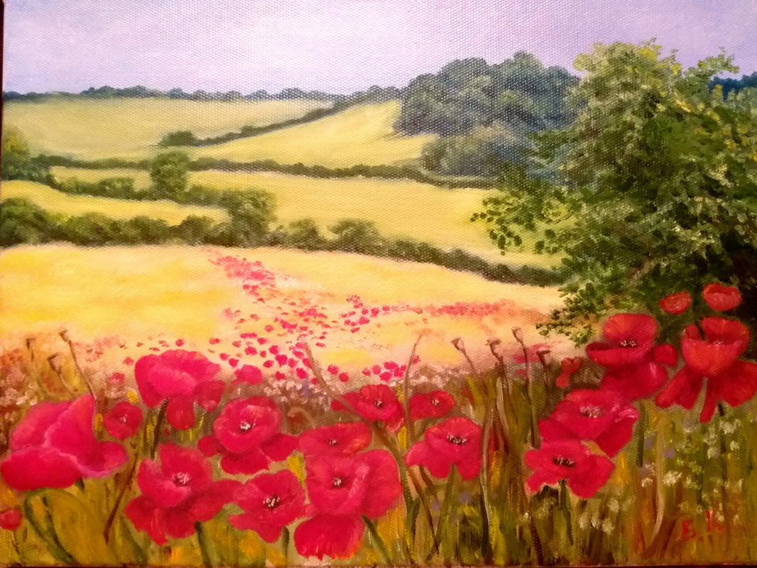 Valeria Kostromina. Landscape with poppies