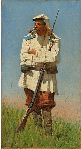 Vasily Vereshchagin. Turkestan soldier in uniform