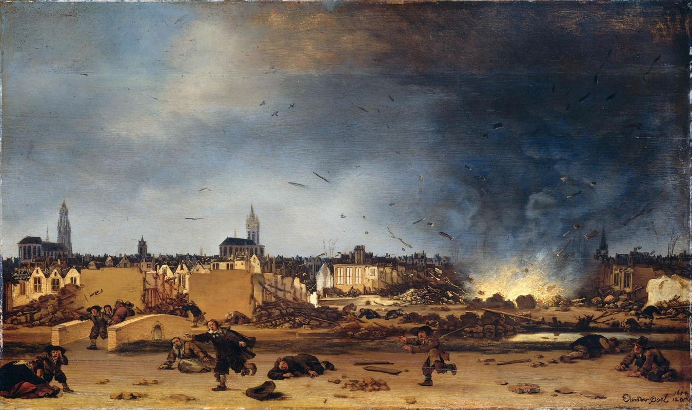 Egbert Leavens van der Poole Explosión de Delft, 1654: Descripción de ...