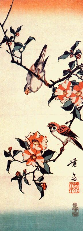 Kaisay Aisen. Camellia and sparrows