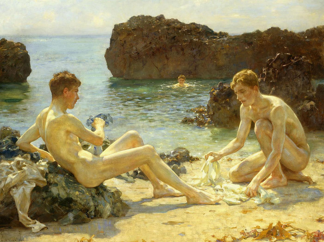 Tuke Henry Scott. 1858-1929. Los bañistas del sol, 1927.