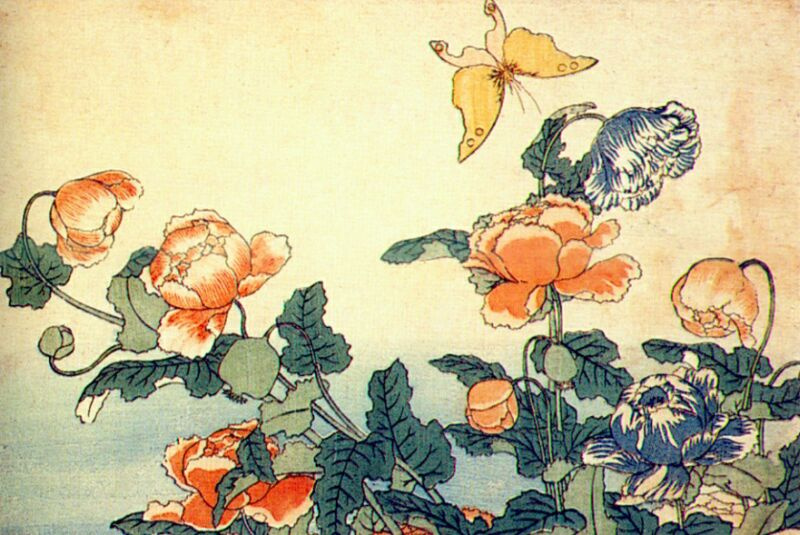 Katsushika Hokusai. Flowers