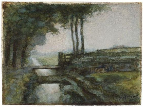 Piet Mondrian. Landscape with ditch