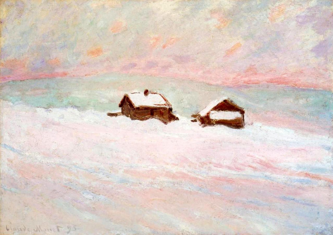 Claude Monet. Häuser im Schnee. Norwegen