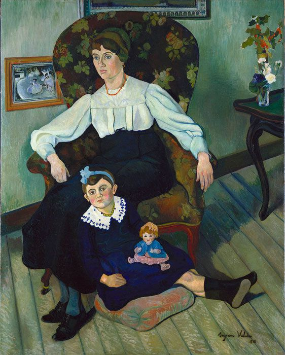 Suzanne Valadon. Portrait of Maria Coca and her daughter