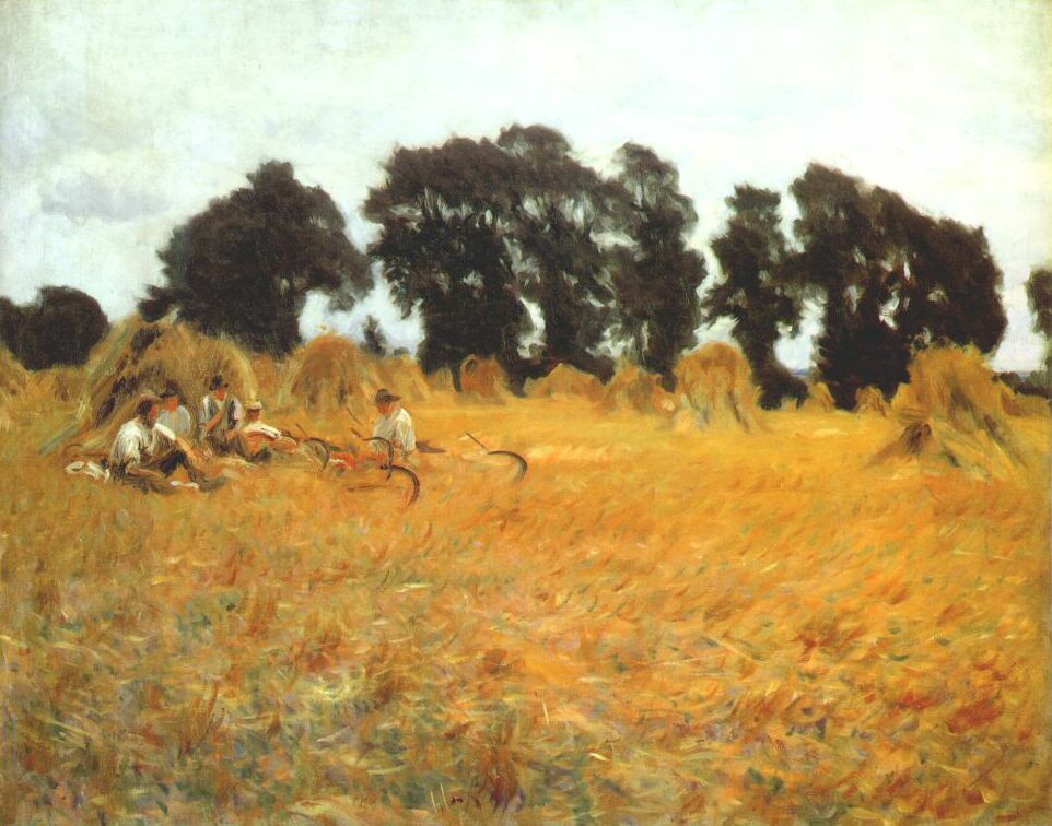 John Singer Sargent. Reapers resting in a Wheatfield