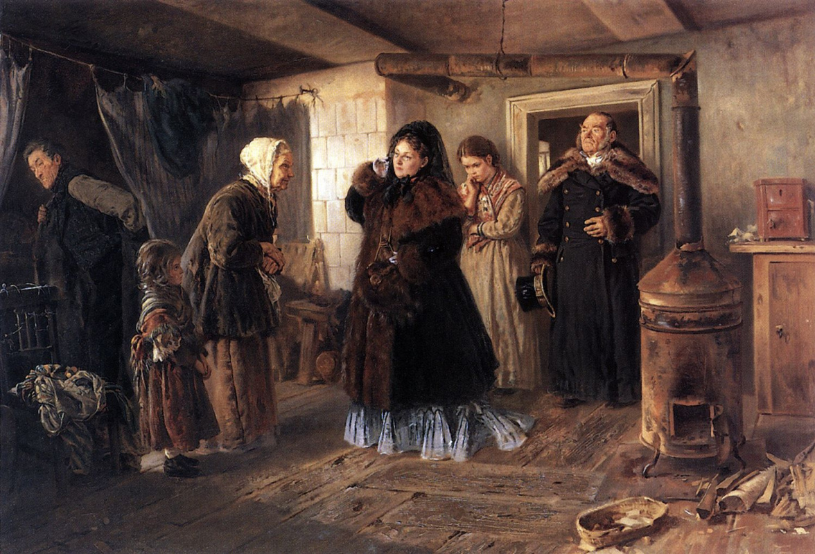 Vladimir Egorovich Makovsky. Visit to the poor