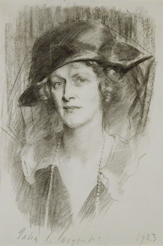 John Singer Sargent. Portrait of Nancy Astor, viscountess Astor