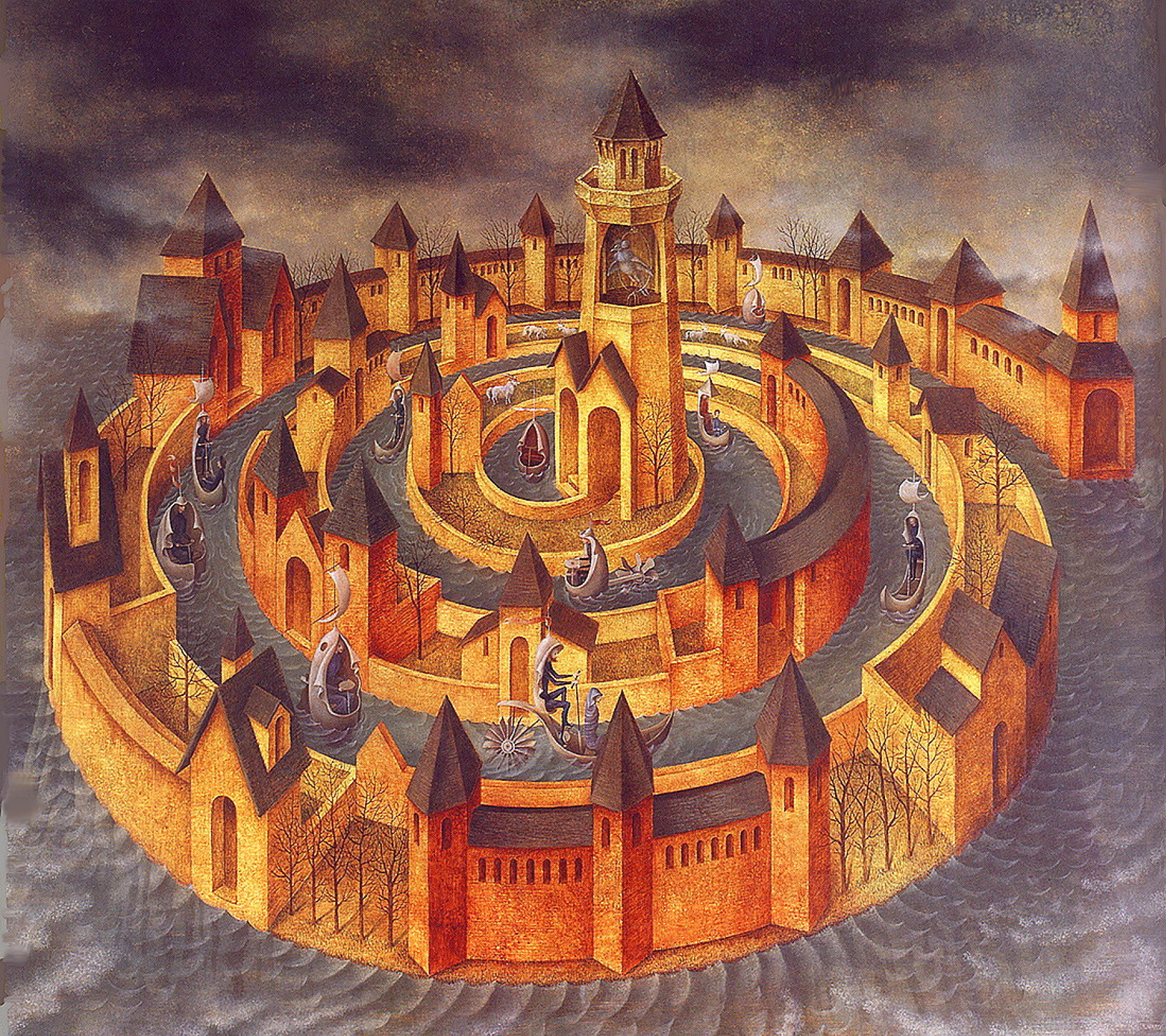 Spiral travel, 1962, 24×24 cm by Remedios Varo: History, Analysis