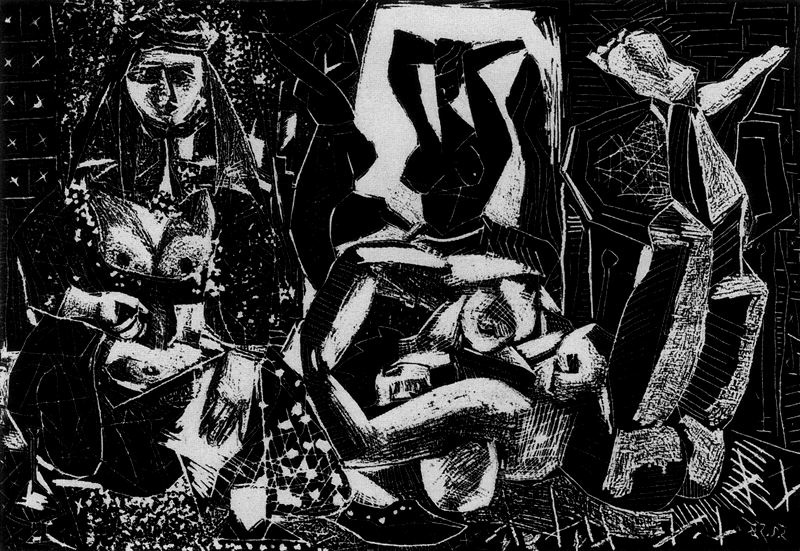 Пабло Пикассо. Алжирские женщины. Литография 2