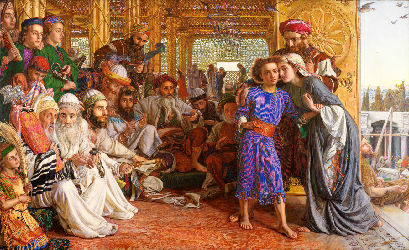 William Holman Hunt. Encontrar al Salvador en el templo.