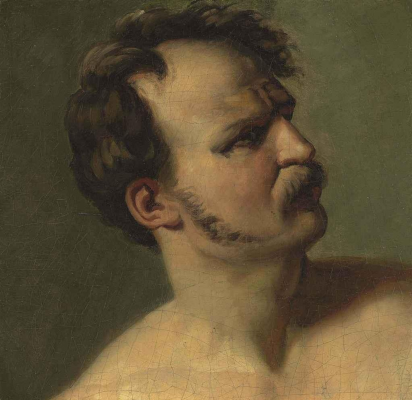 Théodore Géricault. Portrait of a man with a mustache