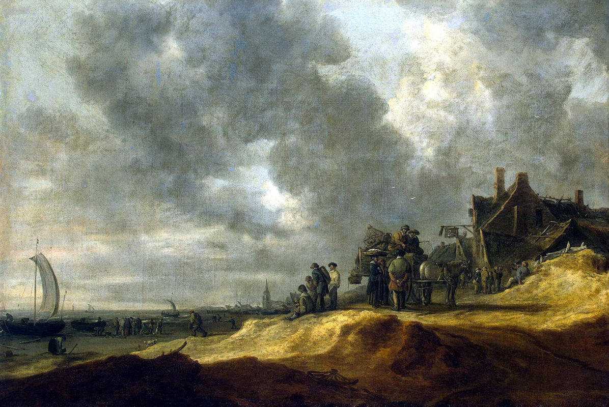Jan van Goyen. Beach in Scheveningen