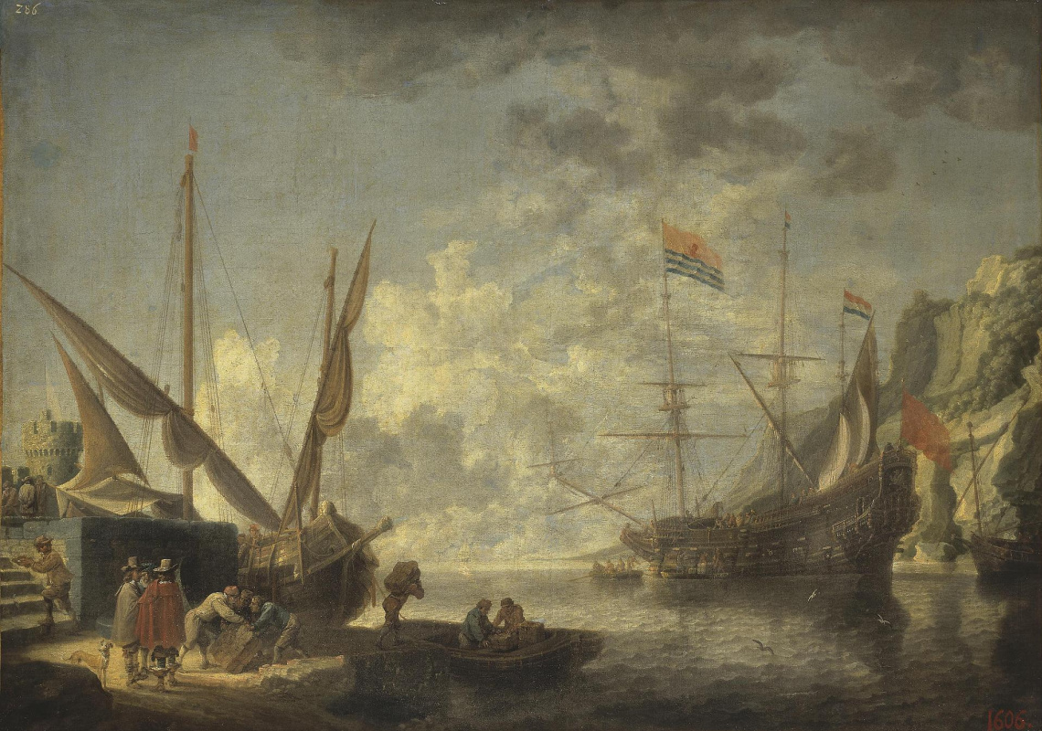 David Teniers the Younger. Seaside harbor