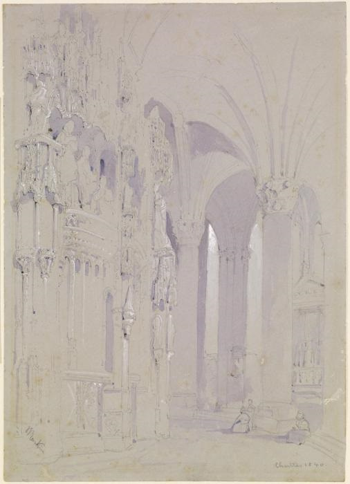 John Ruskin. Gedeckte Galerie der Kathedrale von Chartres