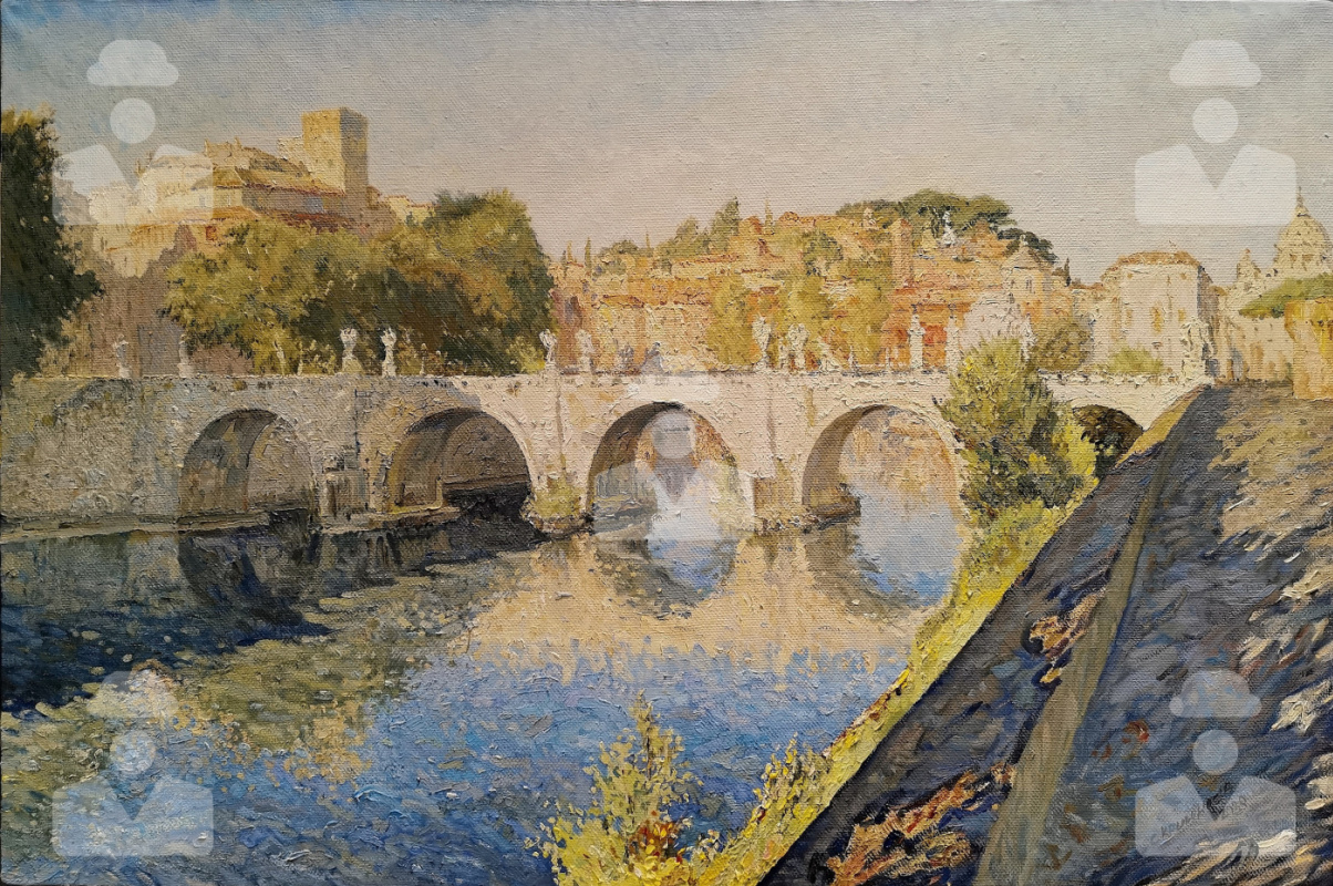 Sergei Borisovich Krivonogov. Rome. Bridge of St. Angel. September