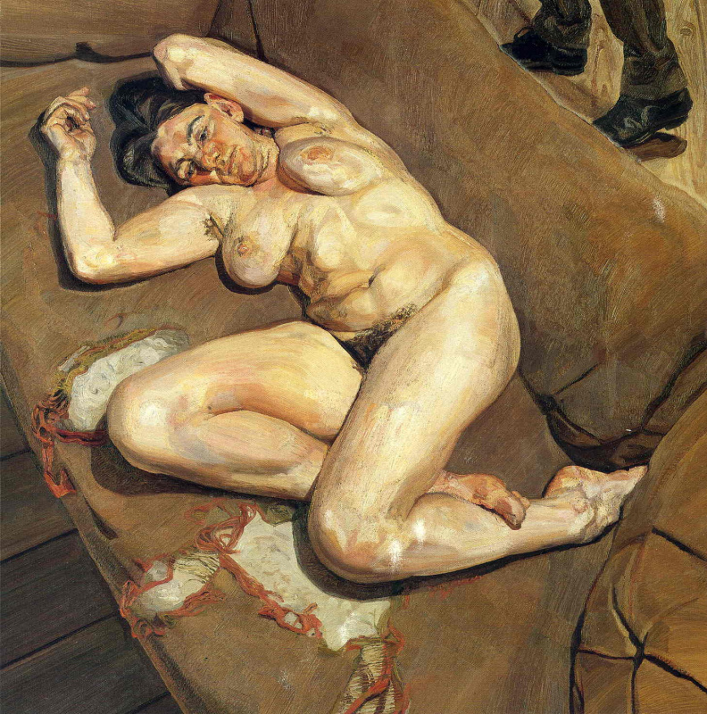 Lucien Freud. Portrait nude with reflection