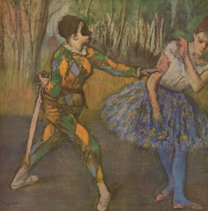 Edgar Degas. Harlequin and Columbine