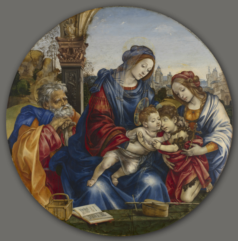 Filippino Lippi. Holy Family with the Baptist and Saint Margaret