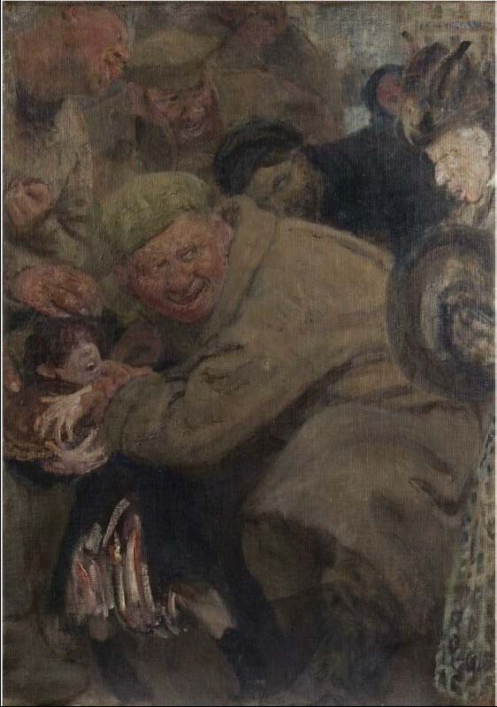 Ilya Efimovich Repin. The Bolsheviks (red Army, consuming the bread of the child)