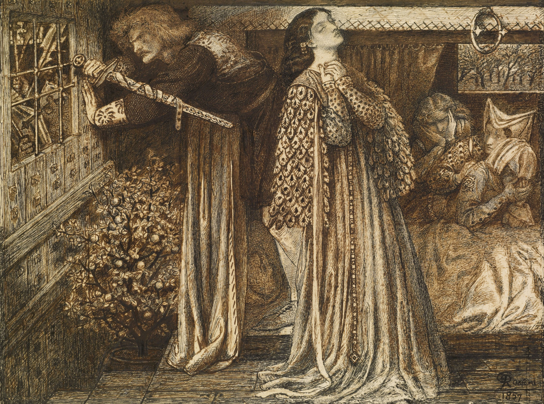 Dante Gabriel Rossetti. Sir Lancelot in the Royal chamber