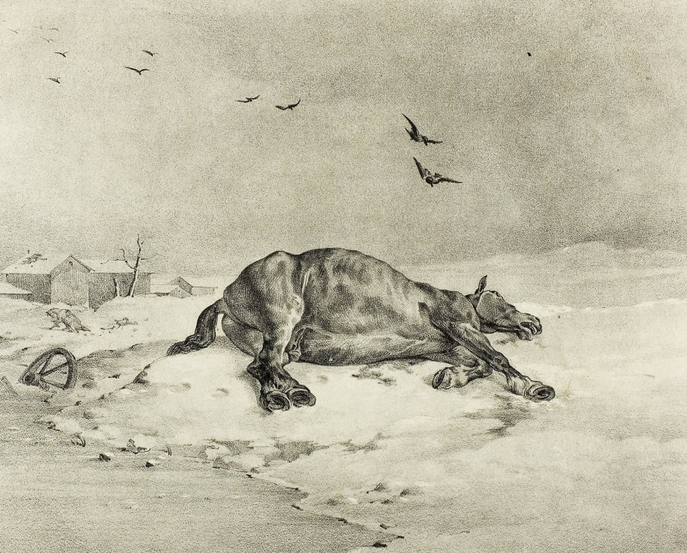 Théodore Géricault. Cavallo morto