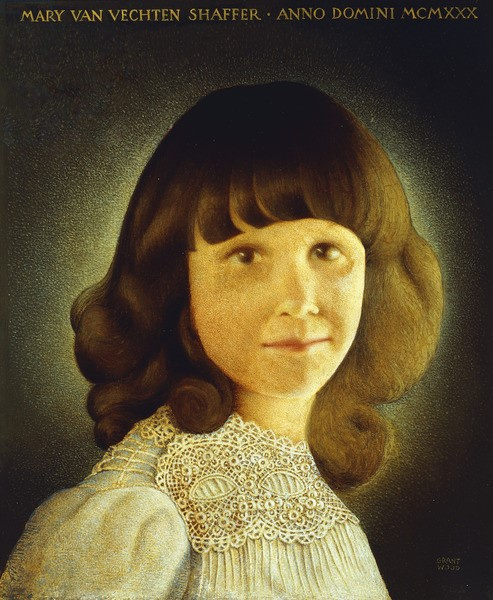 Grant Wood. Portrait of Mary van waechter-Schaeffer