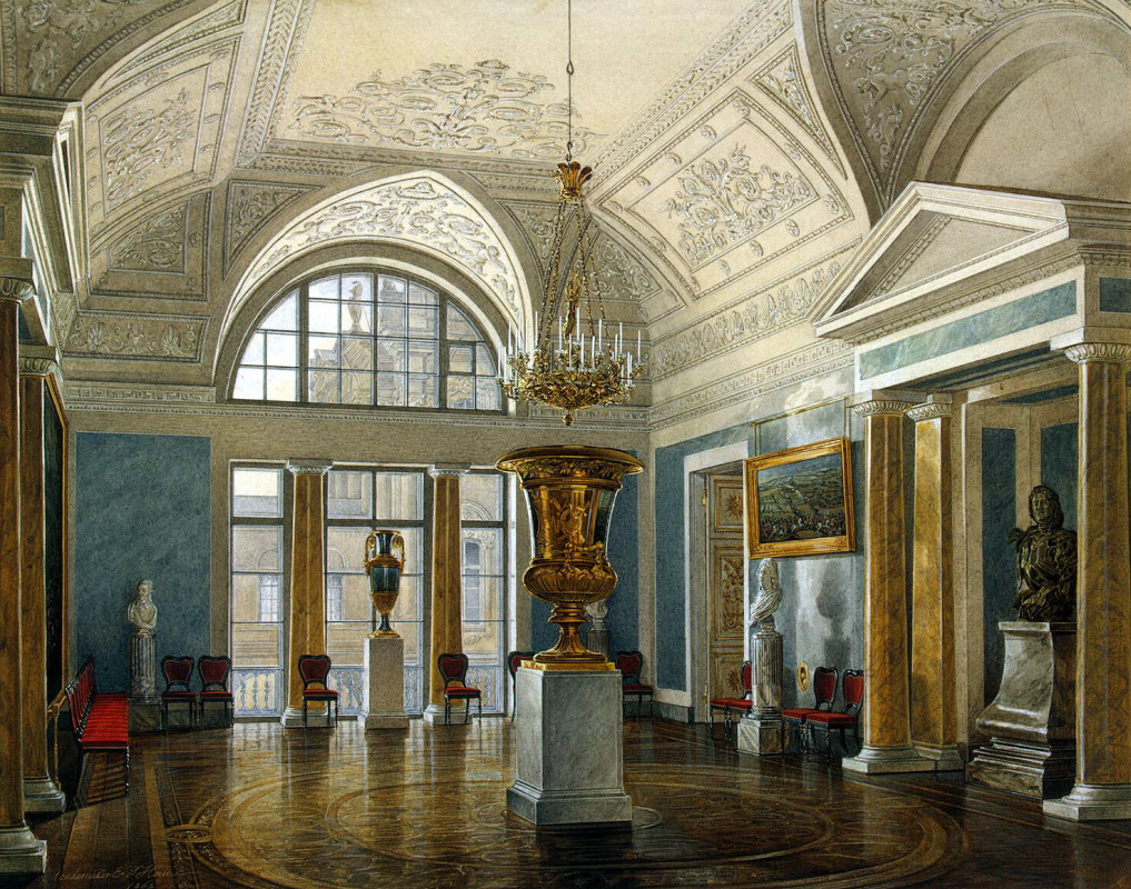 Edward Petrovich Hau. Apollo hall of the Winter Palace