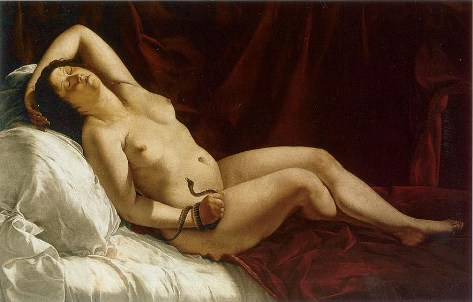 Artemisia Gentileschi. Cleopatra