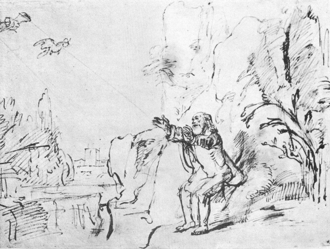 Rembrandt Harmenszoon van Rijn. The Raven feeds Elijah