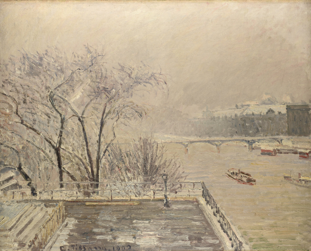 Camille Pissarro. The Louvre under snow