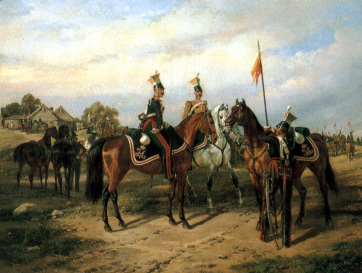 Carl Friedrich Schultz. Lancers and Dragoons