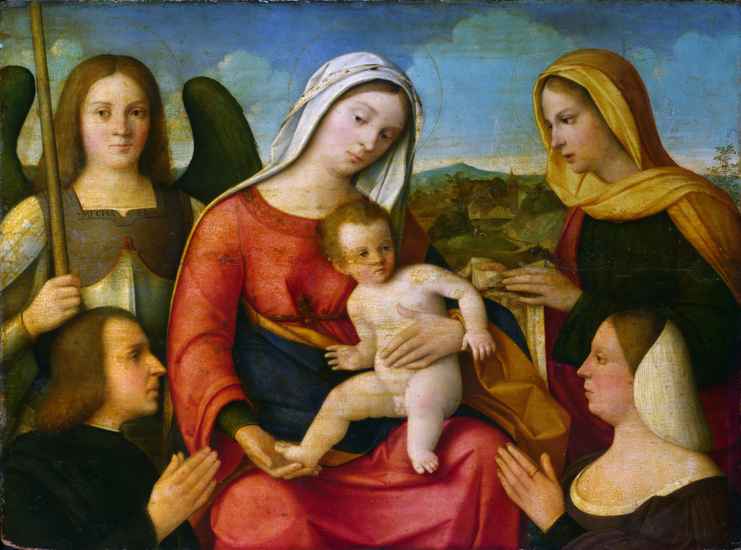 Bissolo Francesco. The virgin and child with saints