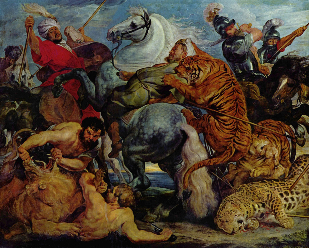 Peter Paul Rubens. Hunting for tigers and lions