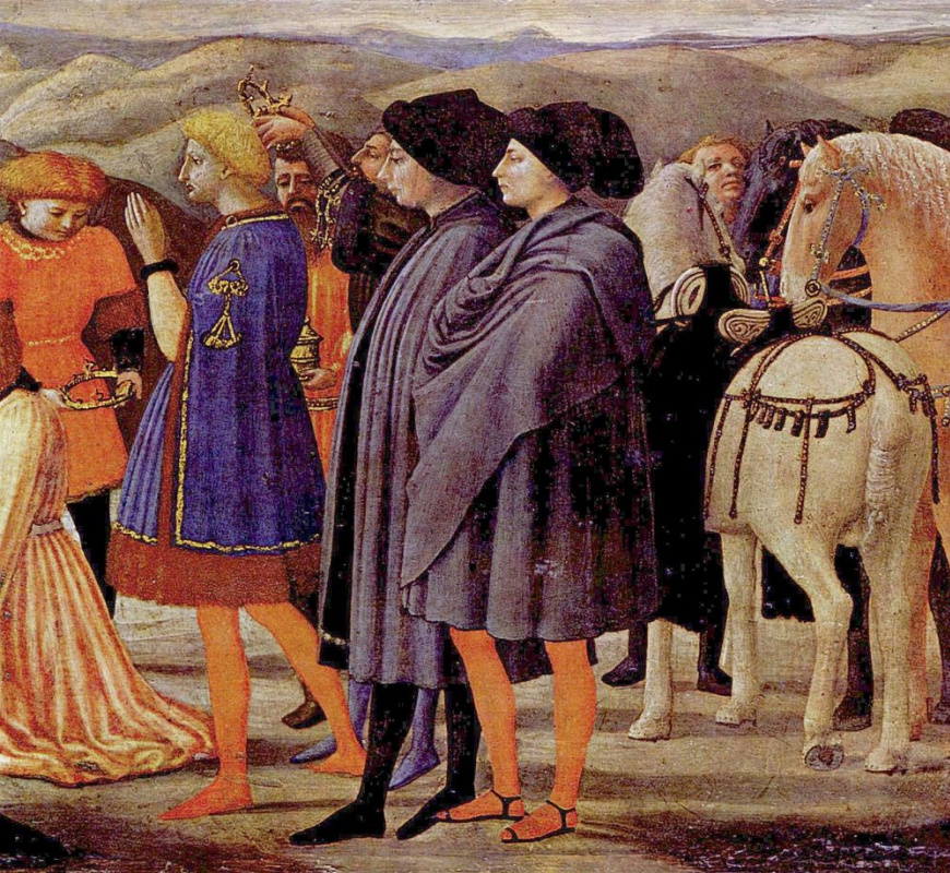 Adoration of the Magi. Detail of predella Pisa polyptych