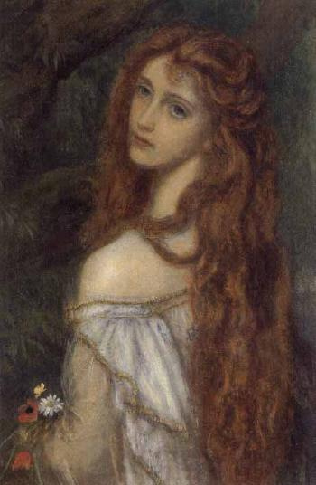 Arthur Hughes. Ophelia. Etude