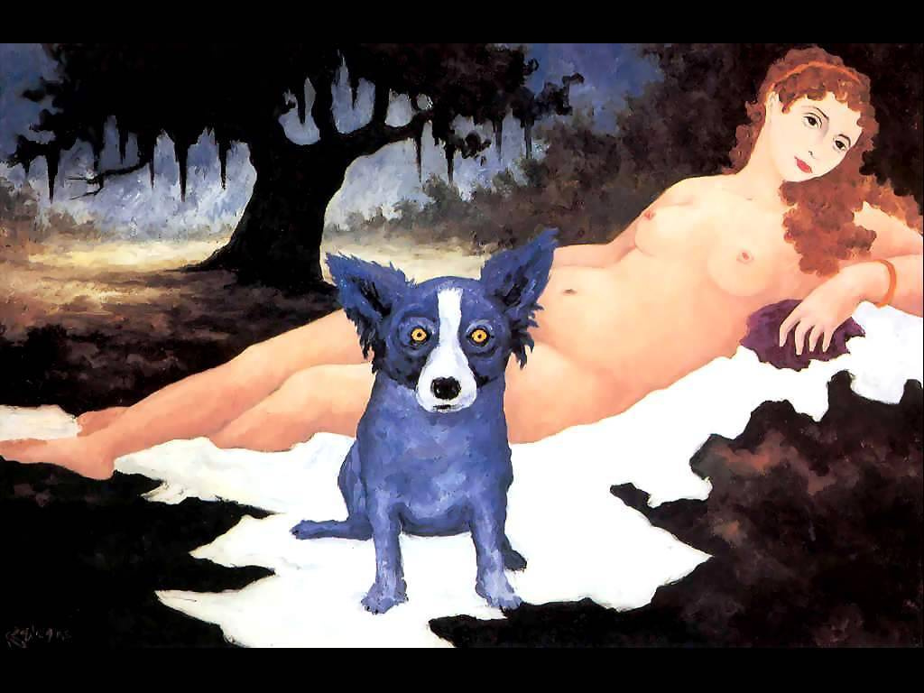 George Rodrigue. Blue собака018