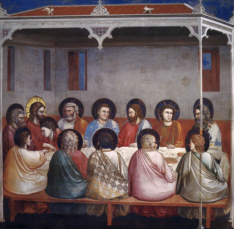 Giotto di Bondone. Last Supper Scenes from the life of Christ