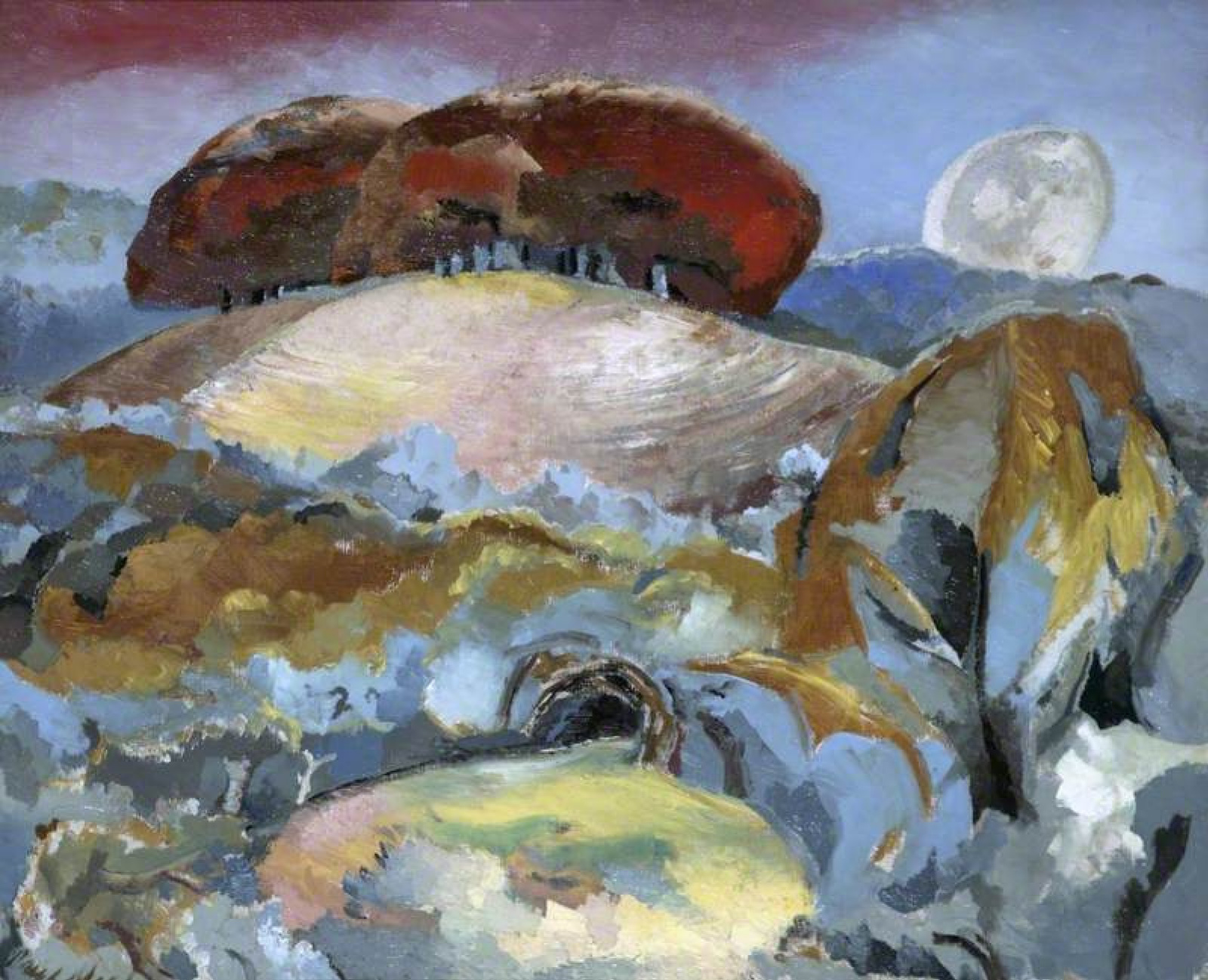 Sex Nash El paisaje en la última fase de la luna., 1944, 76×64 cm:  Descripción de la obra | Arthive