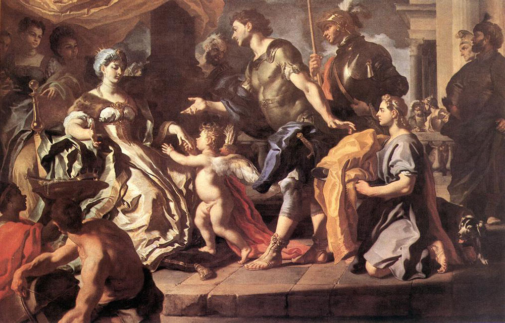 Francesco Solimena. Receiving Aeneas and Cupid disguised as ascanius the