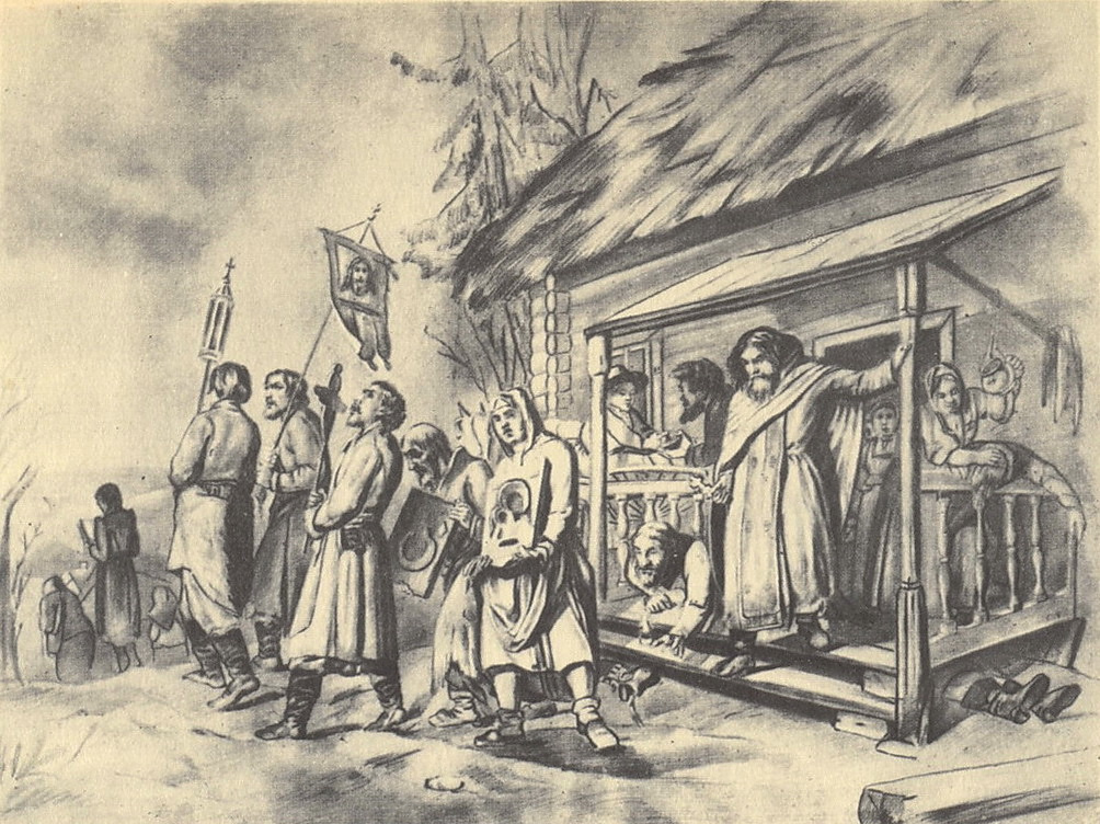 Vasily Grigorievich Perov. Rural procession on Easter. Sketch