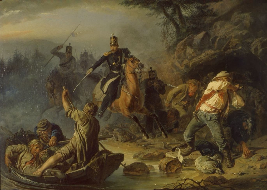 Vasily Grigorievich Khudyakov. Skirmish with Finnish smugglers