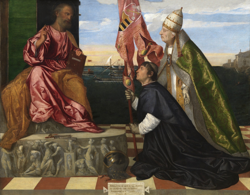 Titian Vecelli. Papa Alessandro VI presenta il vescovo Jacopo Pesaro a San Pietro