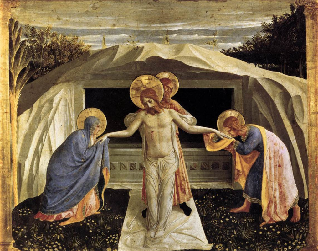 Fra Beato Angelico. The burial of Christ. The altar of the monastery of San Marco. Limit 4 (center)