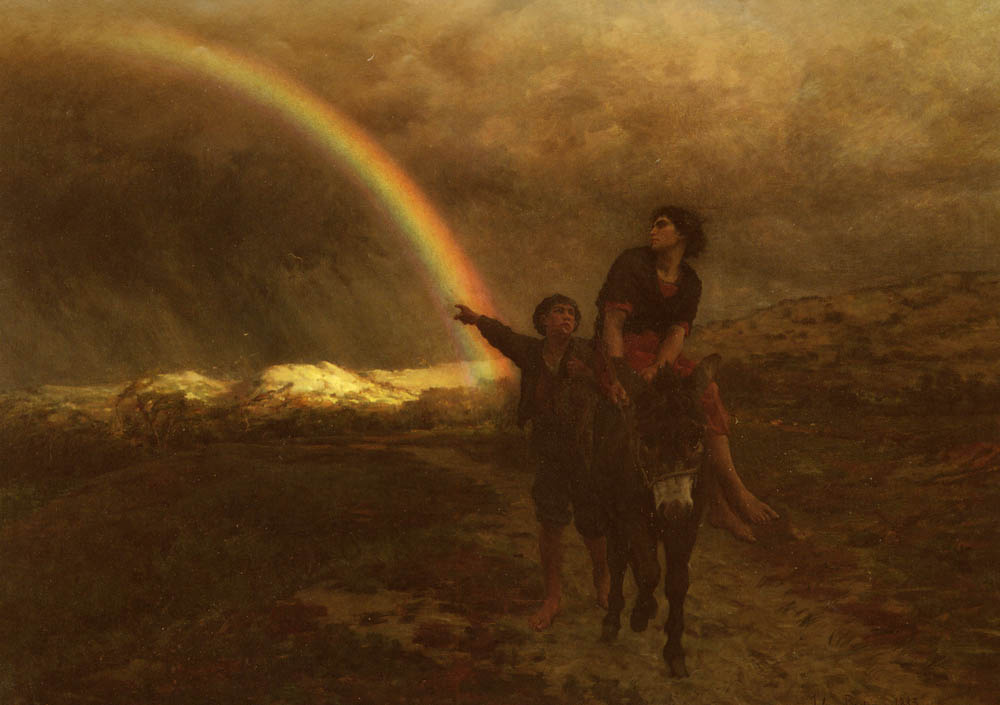 Jules Breton. Rainbow