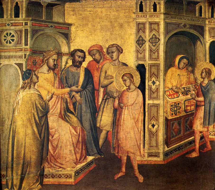 Taddeo Gaddi. St. Eloi before king