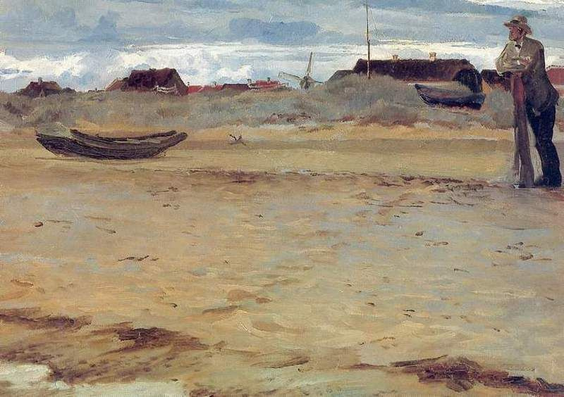 Peder Severin Krøyer. Landscape with a man