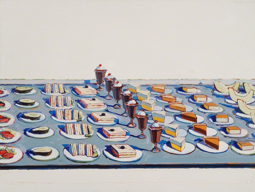 Wayne Thiebaud. Salads, sandwiches and desserts